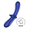 Satisfyer Gode en verre Double Crystal 18.5 x 3.5cm Bleu